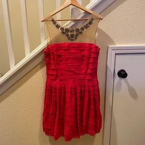 BCBGMaxAzira “Marina” Tiered Embellished Dress